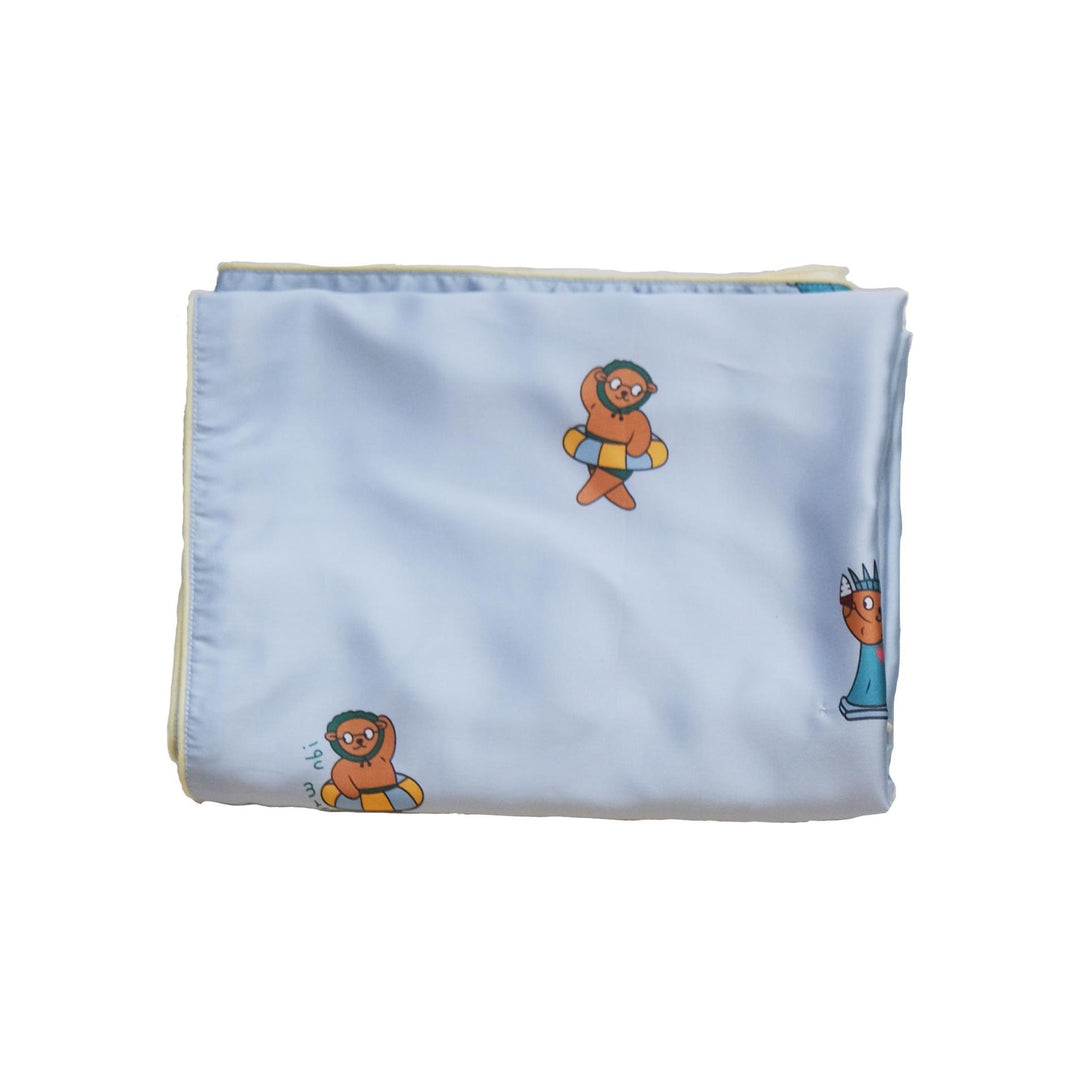 Kuschelige Baby-/Kinderdecke aus weicher Mikrofaser mit fröhlichem Bananen-Print
