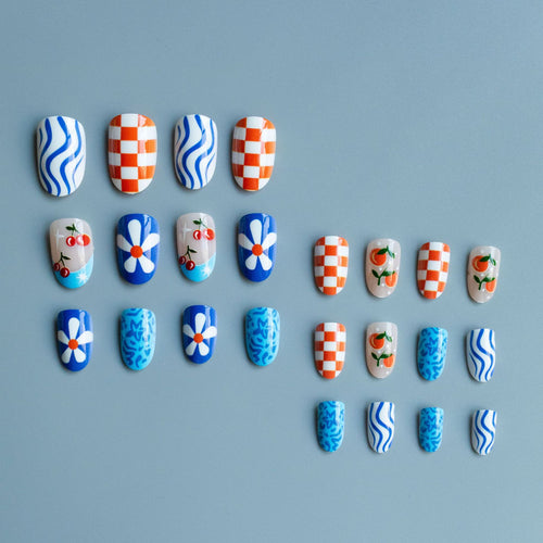 Künstlerisches Nageldesign-Kit mit saisonalen Themen