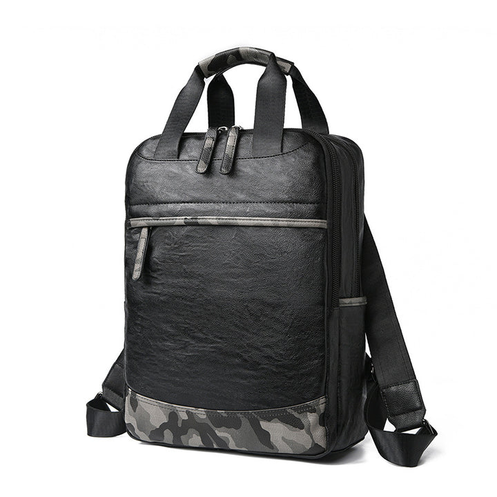 Eleganter Leder Laptop Rucksack Karnz