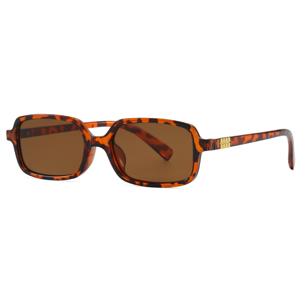 Damen modische quadratische Brille mit elegantem Kunststoffrahmen und goldenen Akzenten Karnz