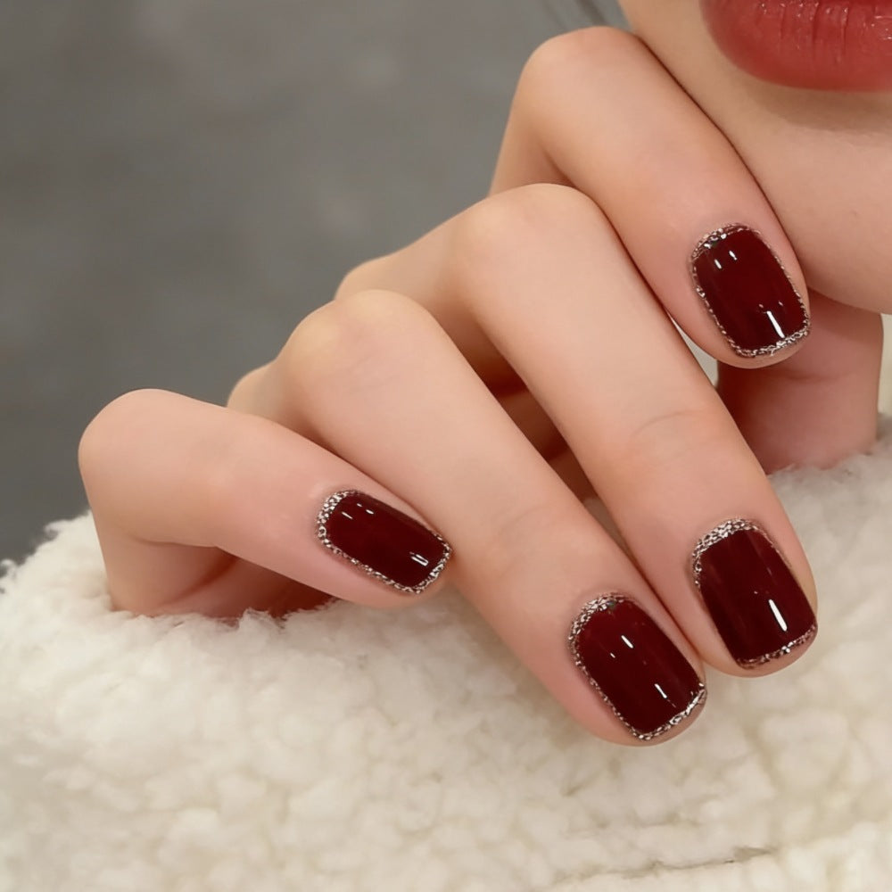 Deluxe Strass-Kante Press-On Nagelset Karnz