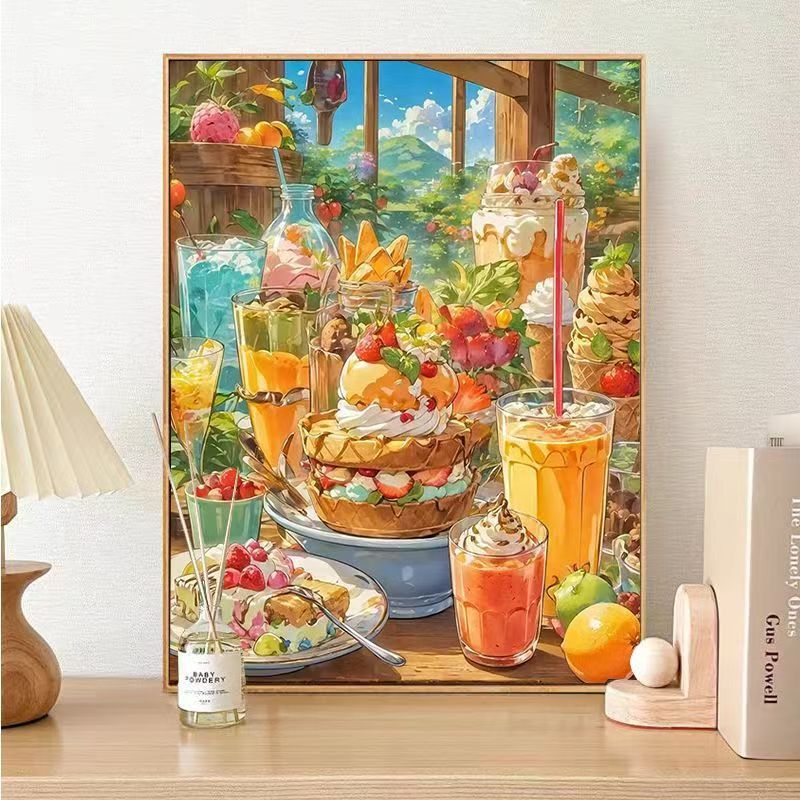 Gourmet Dessert-Themen Leinwand Kunstdruck Karnz