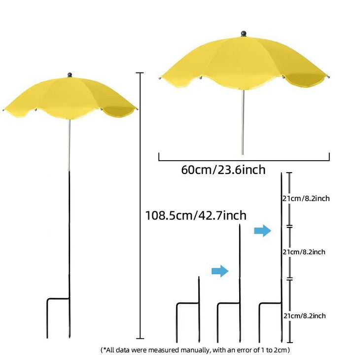Damen Sonnenschutzschirm mit flexiblem Stativ Karnz