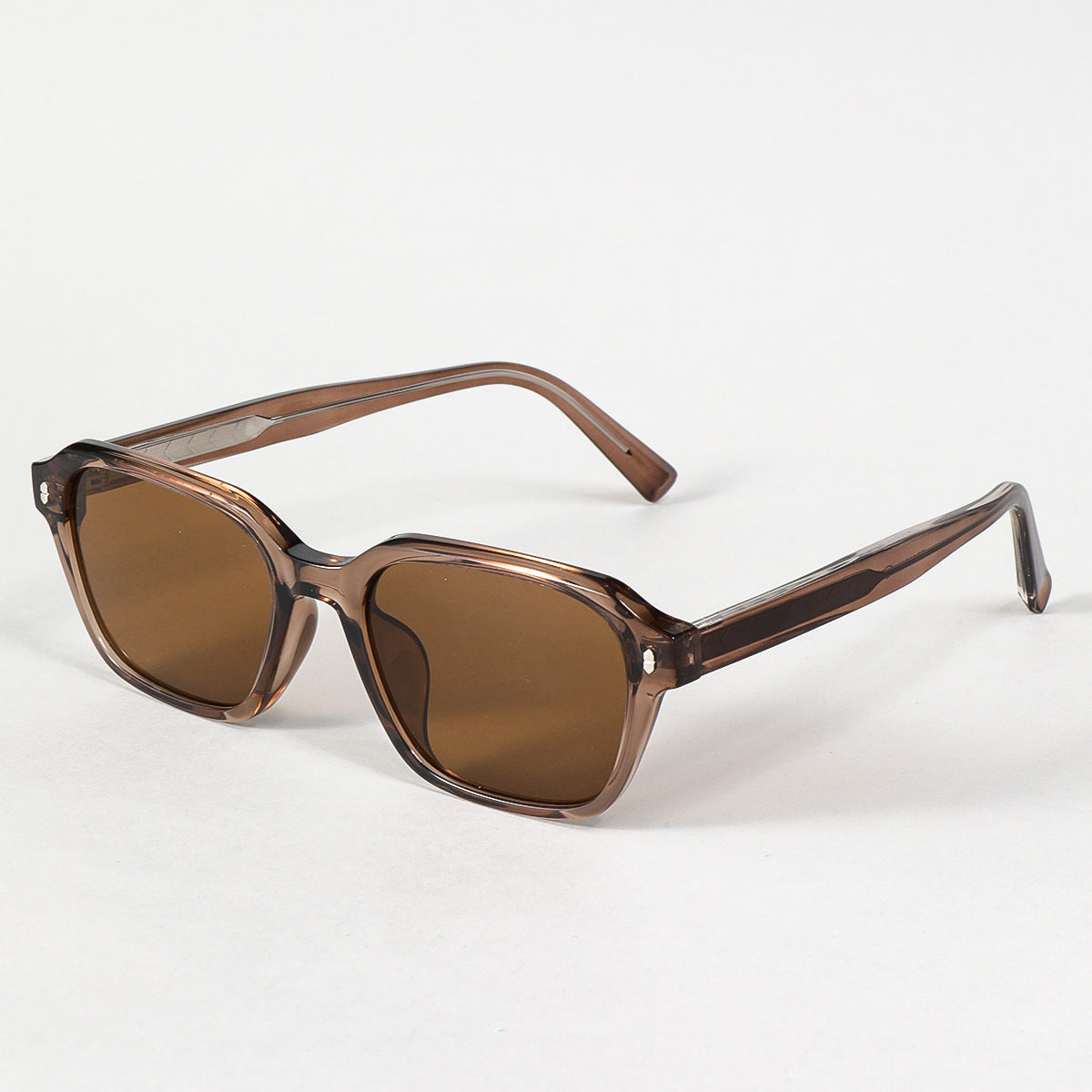 Damen rechteckige Sonnenbrille mit trendigem transparenten Rahmen Karnz