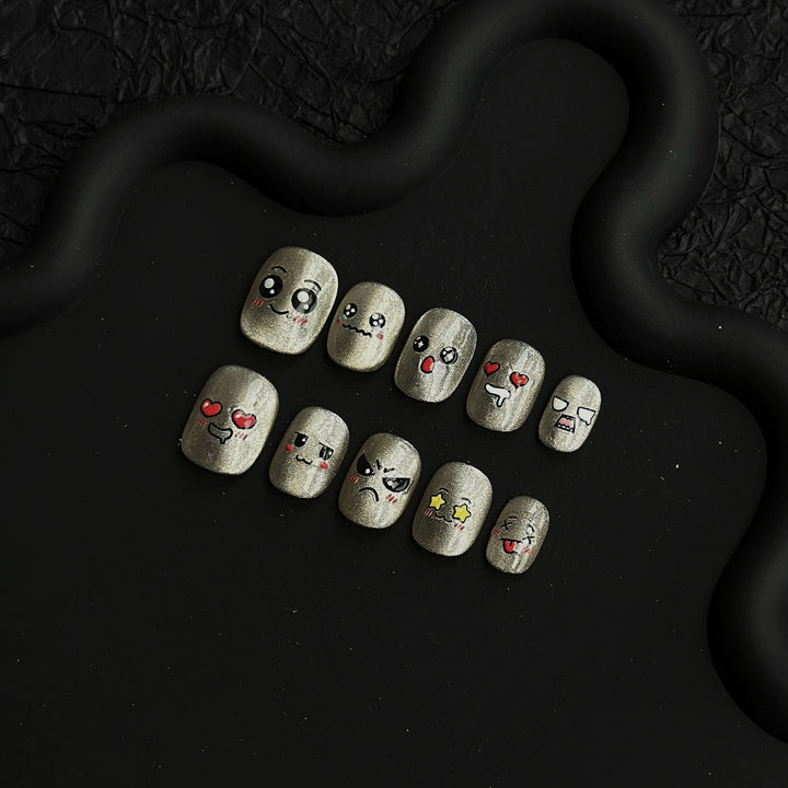 Dekoratives Emoji Press-On Nagelset