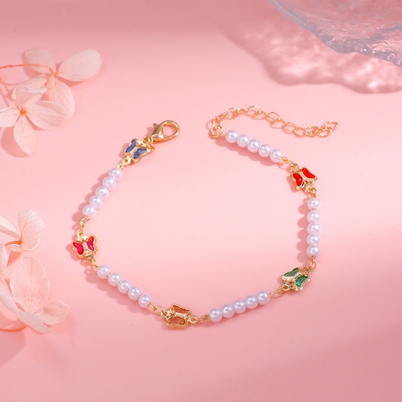 Perlen- und Farbige Böse Augen Armband Karnz