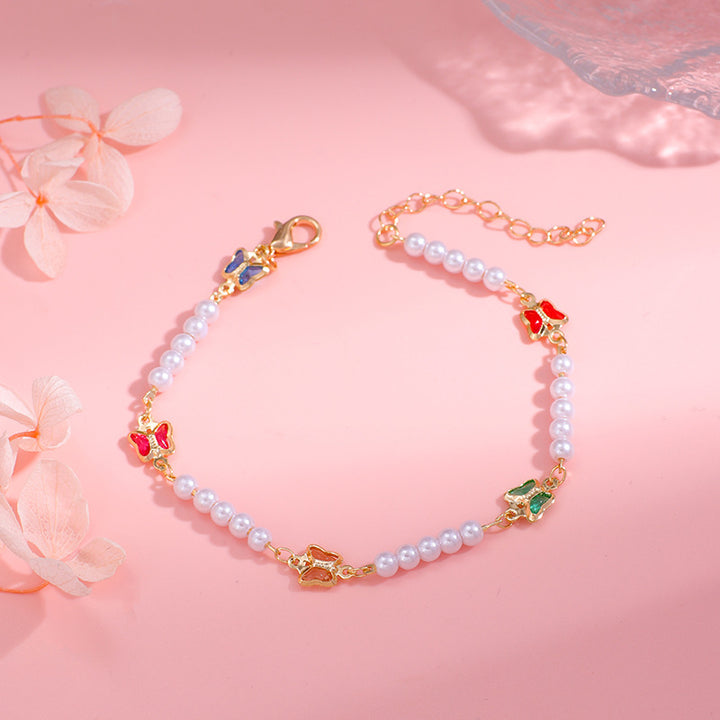 Perlen- und Farbige Böse Augen Armband Karnz