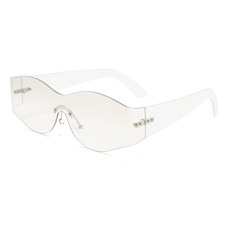 Damen modische Sonnenbrille im futuristischen Look Karnz