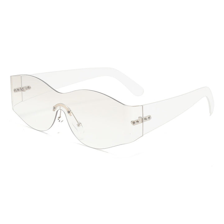 Damen modische Sonnenbrille im futuristischen Look Karnz
