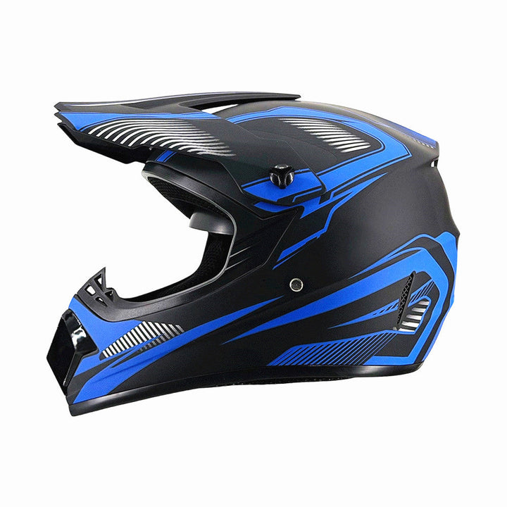 Vollgesicht-Motocross-Helm mit verlängertem Visier und verstärktem Kinnschutz Karnz