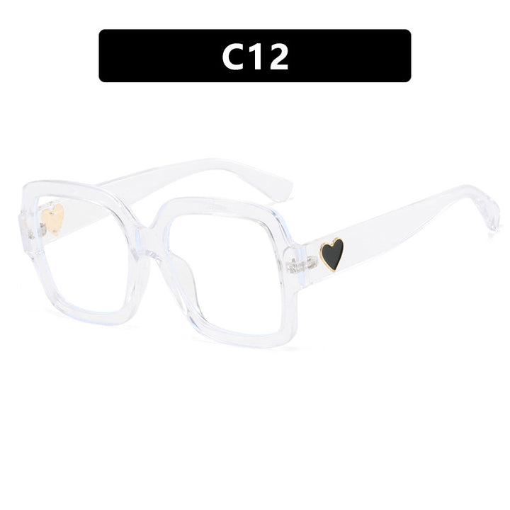 Damen quadratische Sonnenbrille mit verspieltem Herzdetail Karnz