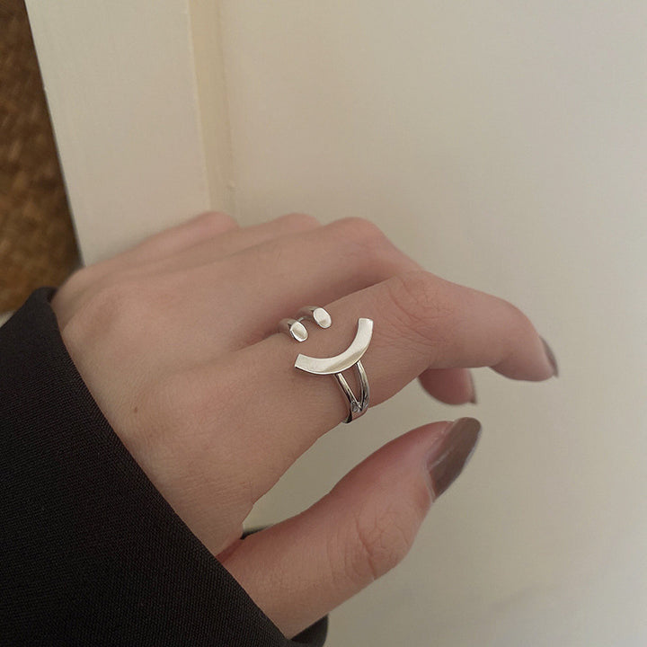 Verstellbarer Smiley-Gesicht-Ring Karnz
