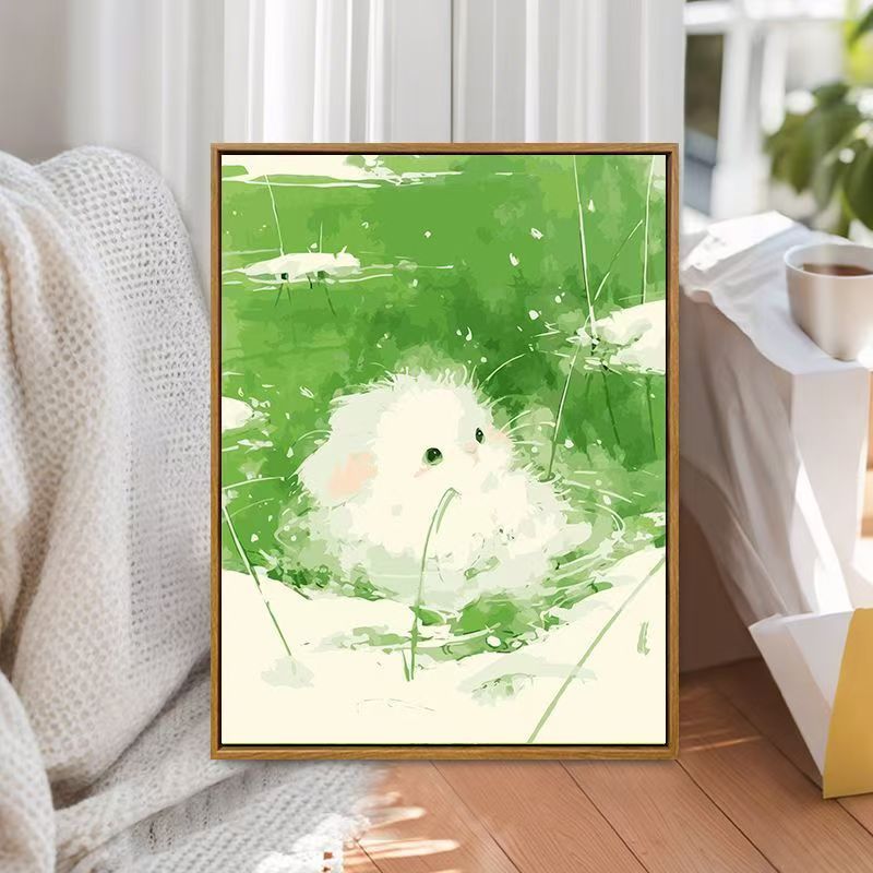 Verspielt Hase Illustration Leinwand Kunst Karnz