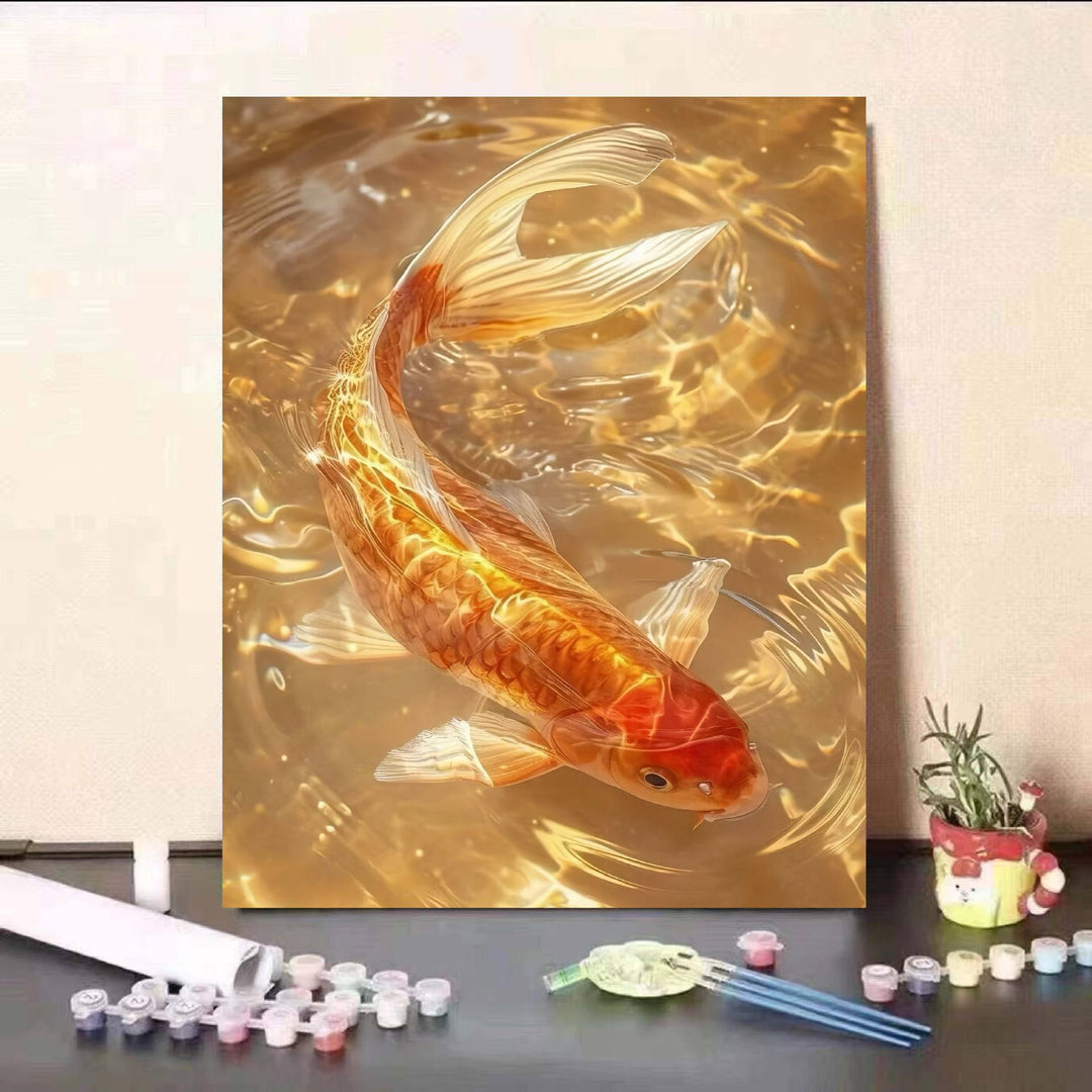DIY Koi Fisch und Seerose Malset Karnz