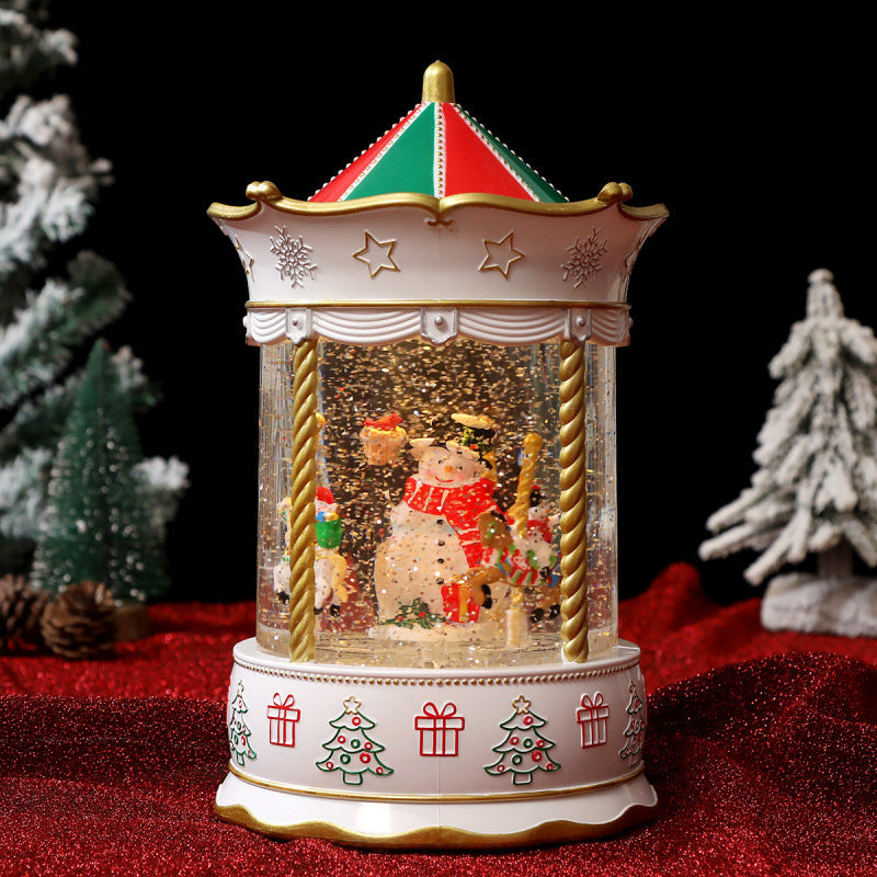 Nostalgische Weihnachtslaterne mit bewegter Szenen Karnz