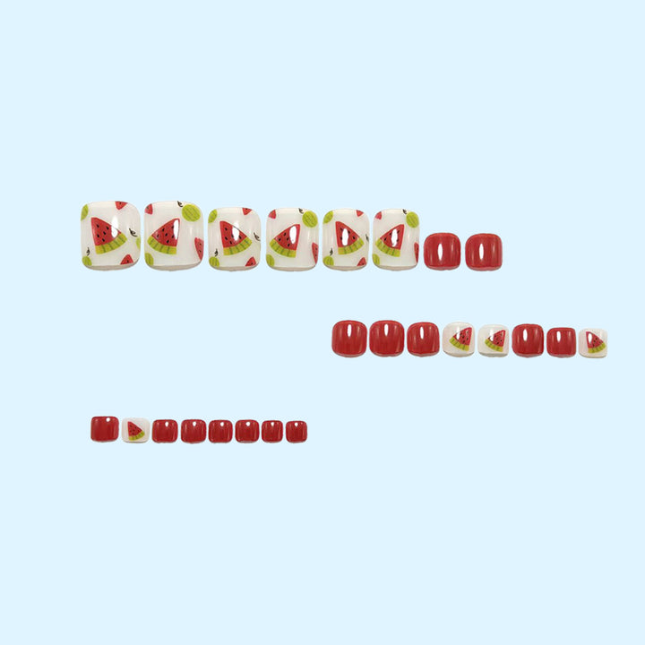 Kunstnägel mit Fruchtigem Wassermelonen-Design Karnz