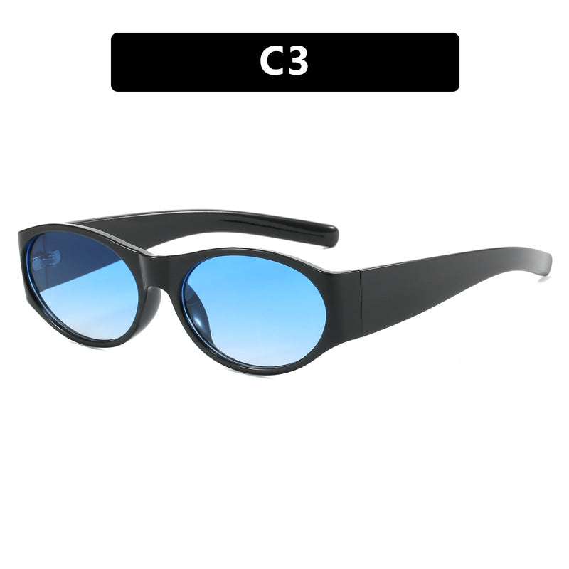 Damen modische Sonnenbrille mit elegantem, ovalem Design und UV-Schutz Karnz