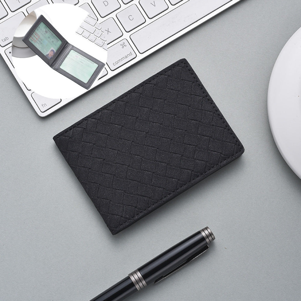 Stylische Woven Leather Cardholder Karnz