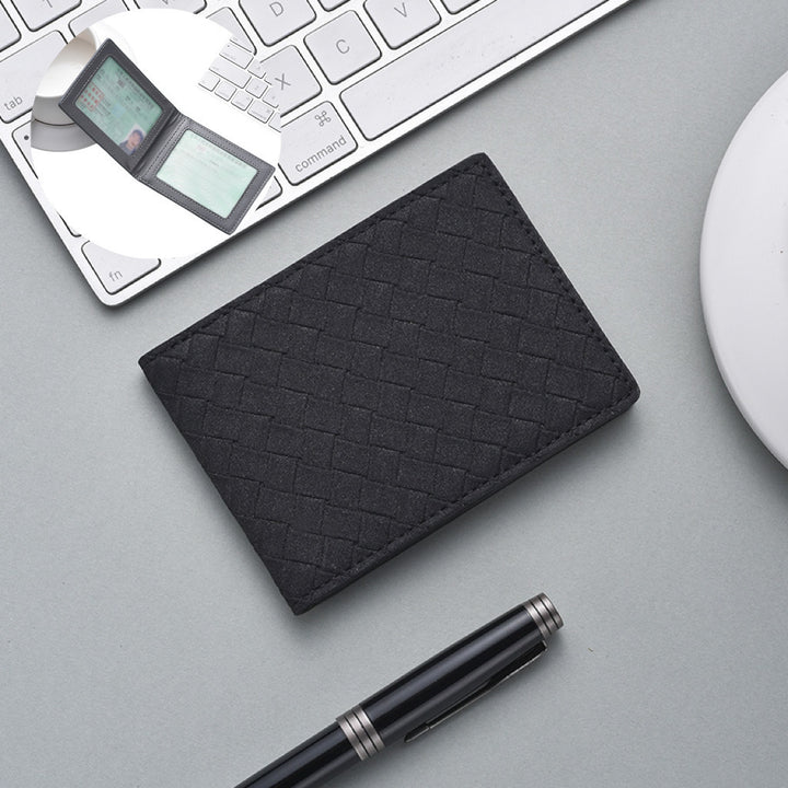 Stylische Woven Leather Cardholder Karnz