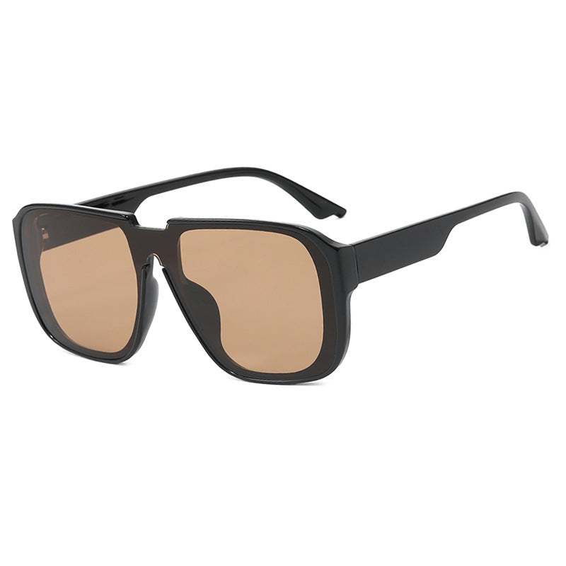Damen trendy quadratische Sonnenbrille mit transparentem, grünem Rahmen und schützendem UV-Filter Karnz