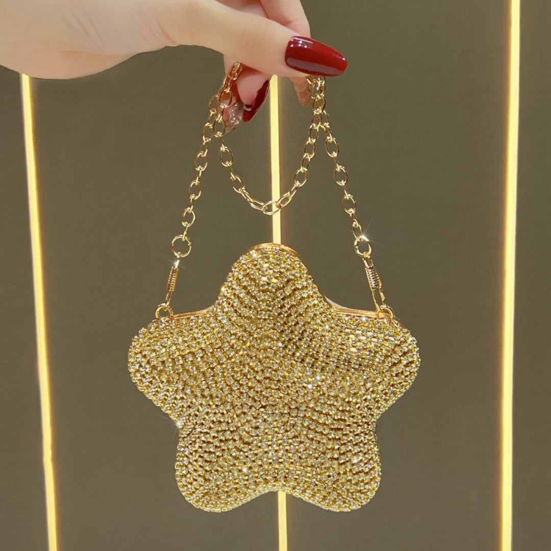 Rhinestone Sternförmige Clutch