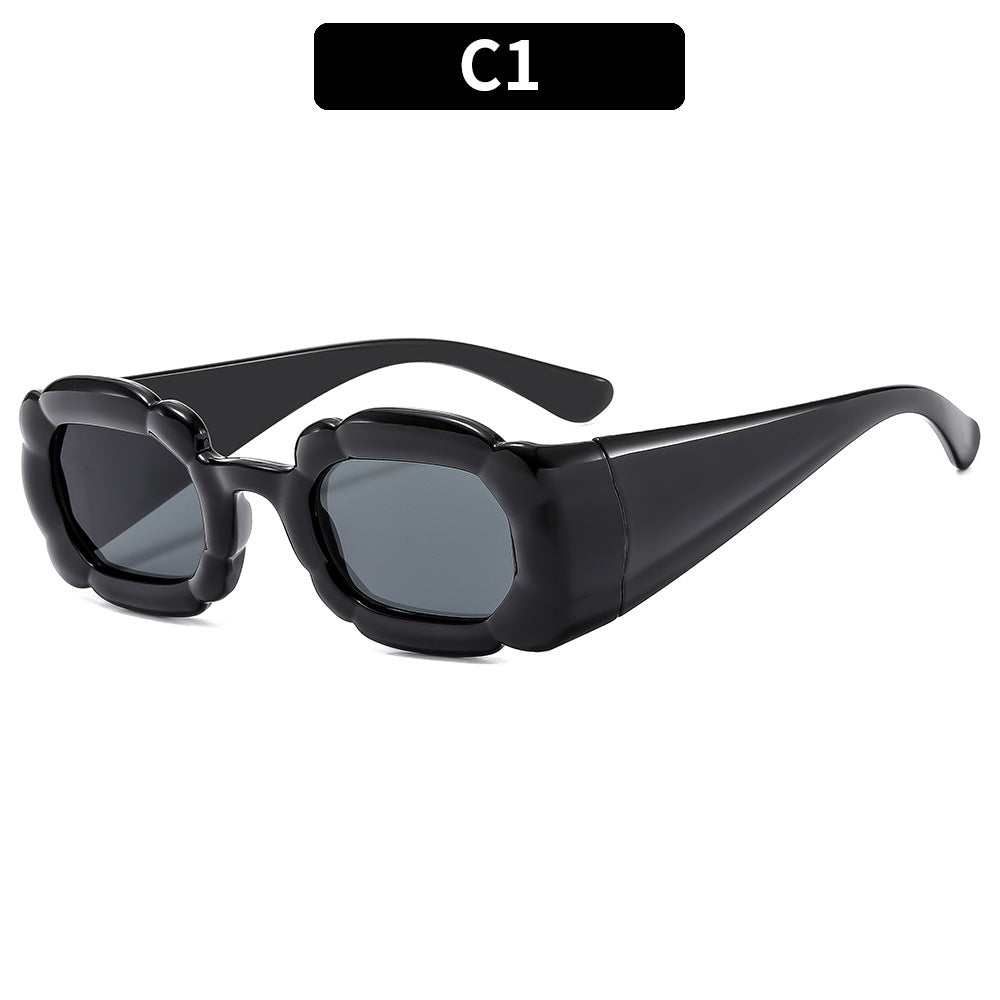 Dekorative Blumenrahmen Sonnenbrille