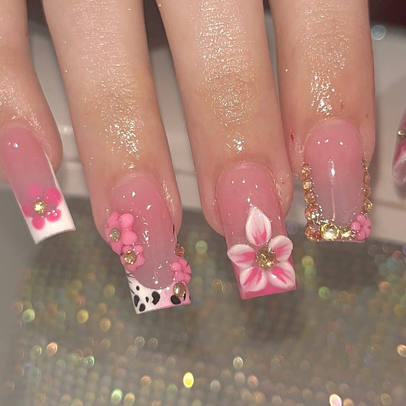 Künstlerisches Blumenpress-on Nageldesign Karnz 1789389515