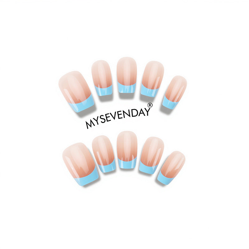 Künstlerische French Tip Presse-nägel Karnz