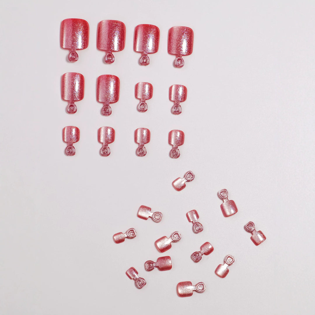 Dekorativer Glitter Press-On Nagelset Karnz