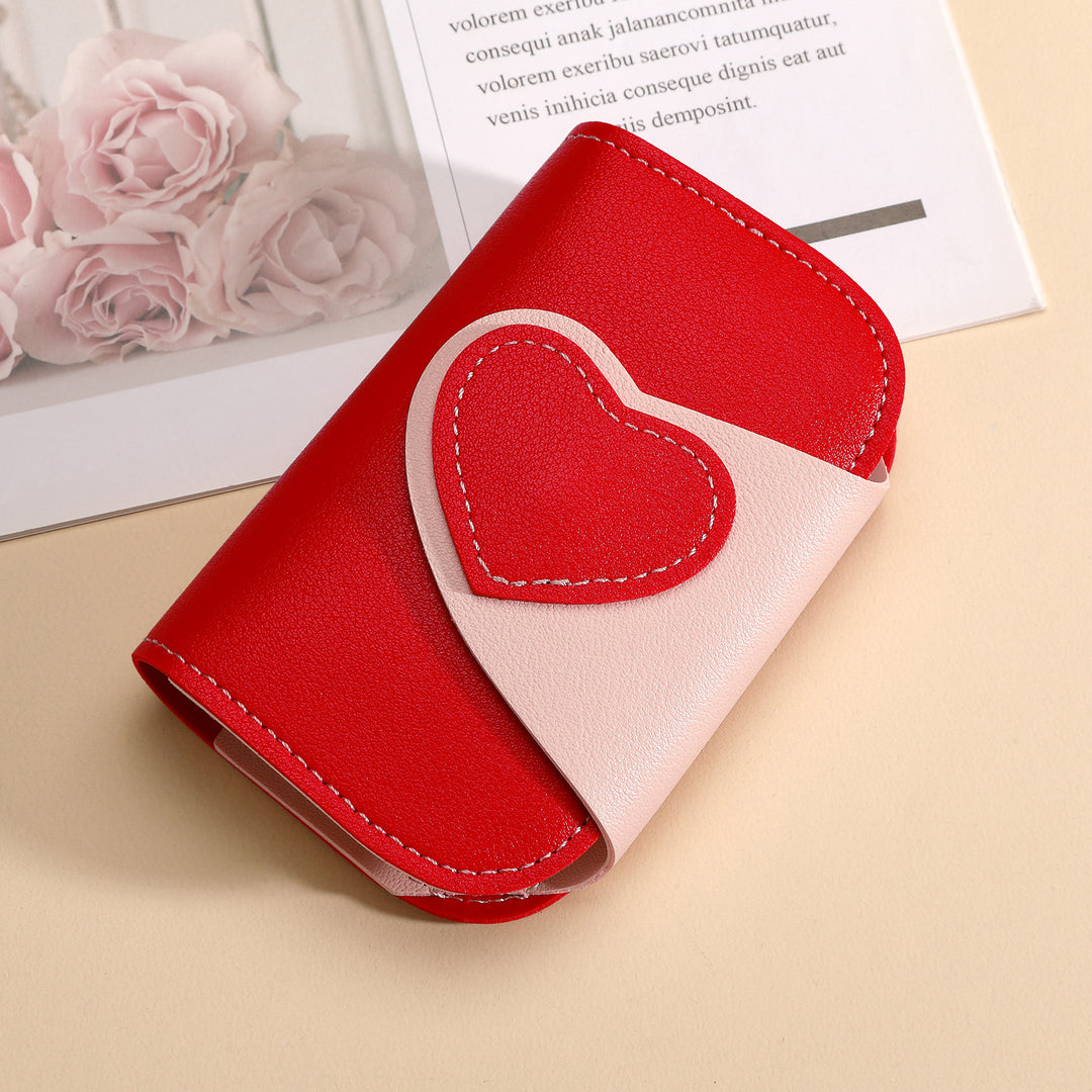 Herzverzierte Mini-Brieftasche