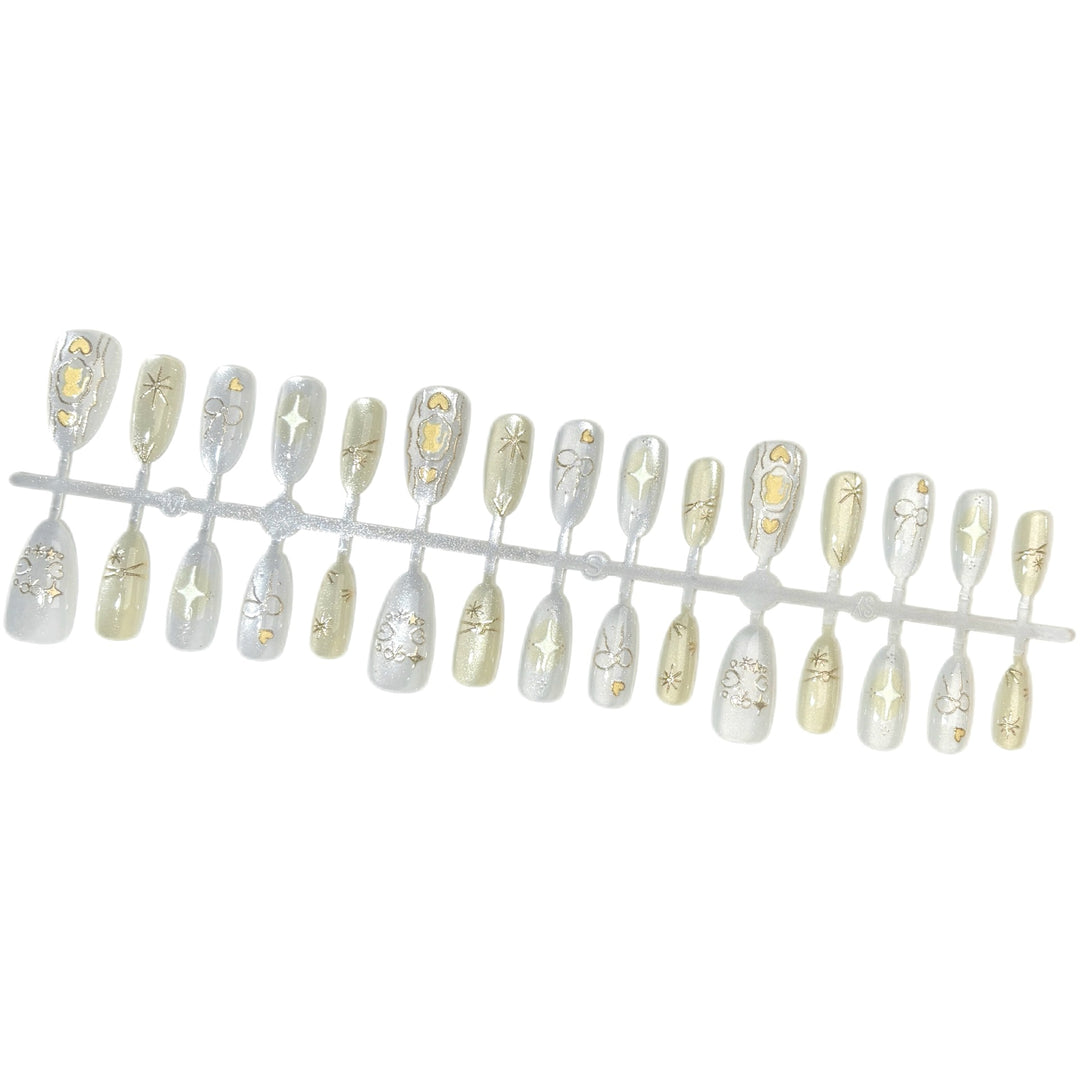 Glitzerndes Press-On Nagelkunstset