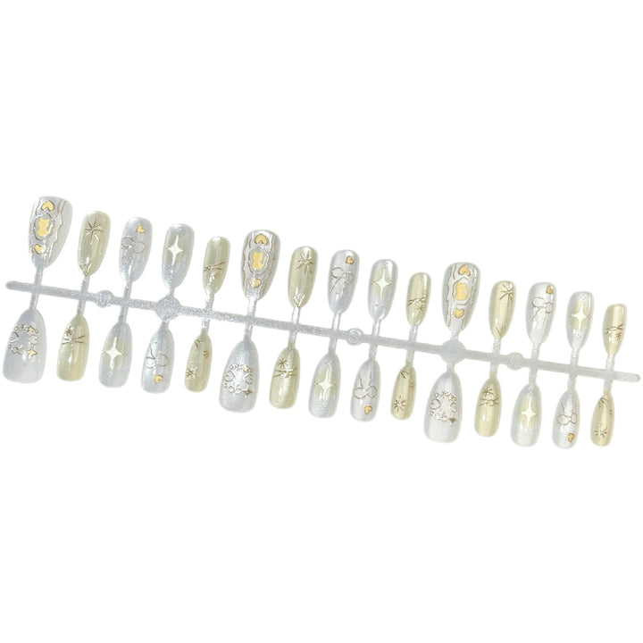Glitzerndes Press-On Nagelkunstset