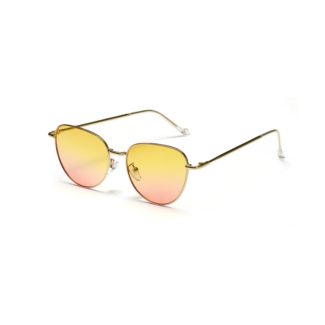 Damen modische Sonnenbrille mit filigranem Metallrahmen Karnz