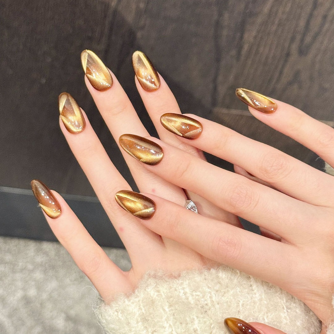 Künstlerisches Glamour Press-On Nagelset