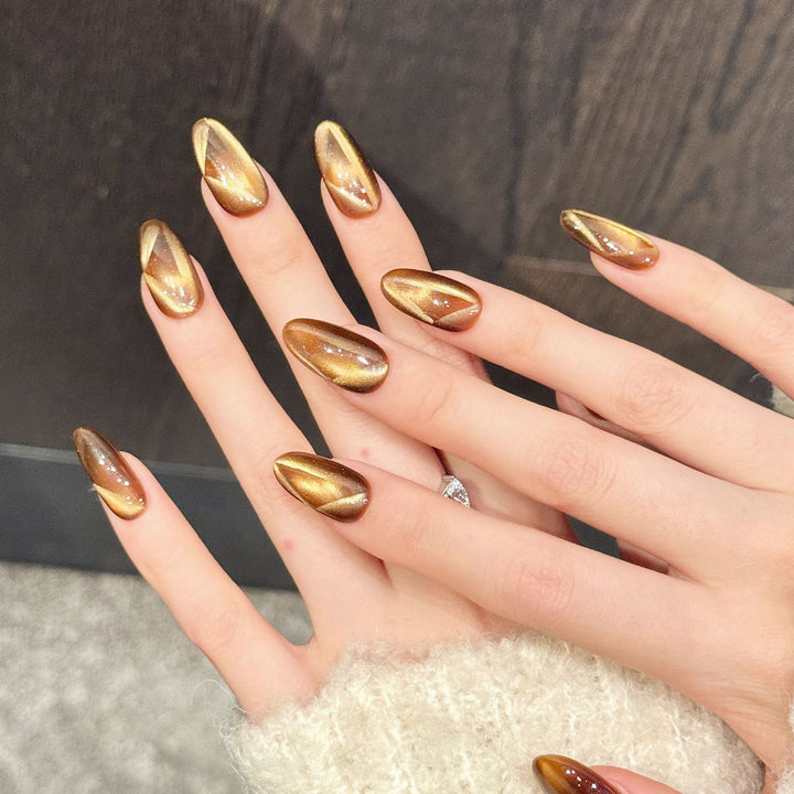 Künstlerisches Glamour Press-On Nagelset