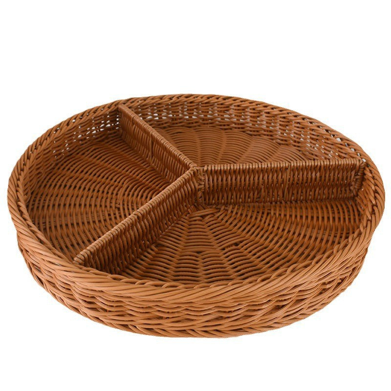 Artisan Woven Round Storage Tray Karnz