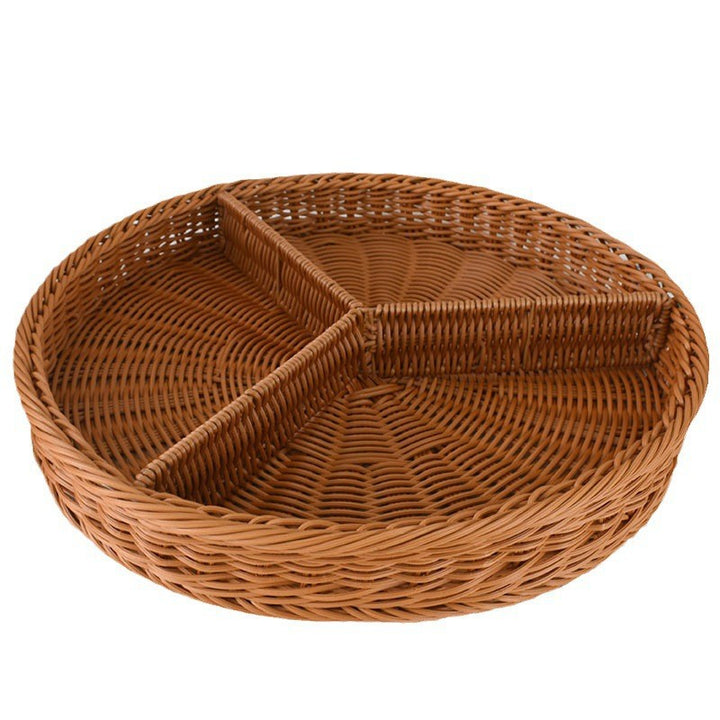 Artisan Woven Round Storage Tray Karnz