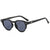 Damen modische Sonnenbrille mit ovalem Rahmen und grünem Glas Karnz