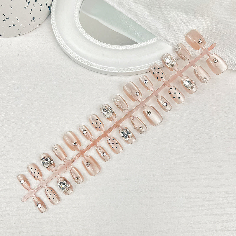 Premium Strass dekoriertes Press-On Nail Set Karnz