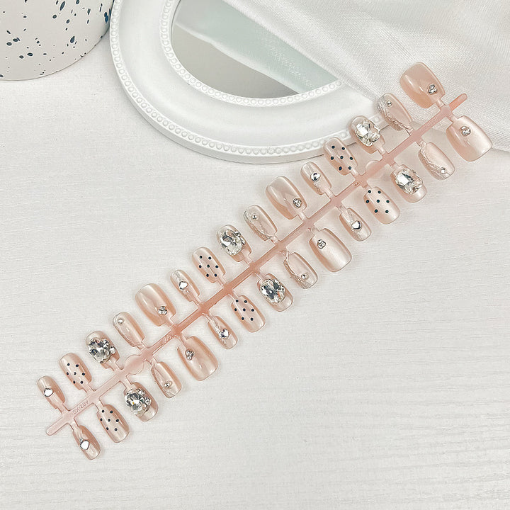 Premium Strass dekoriertes Press-On Nail Set Karnz