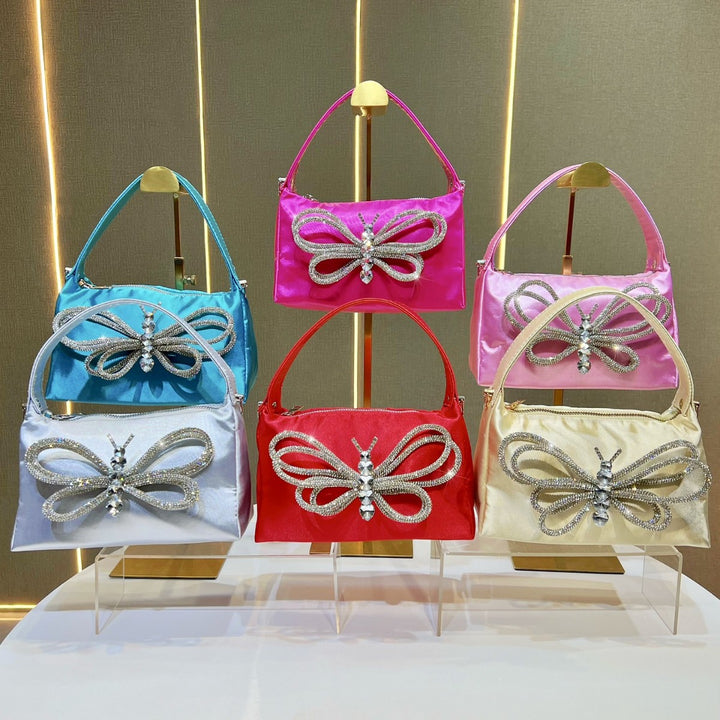 Schmetterlingsverzierte Abendhandtasche