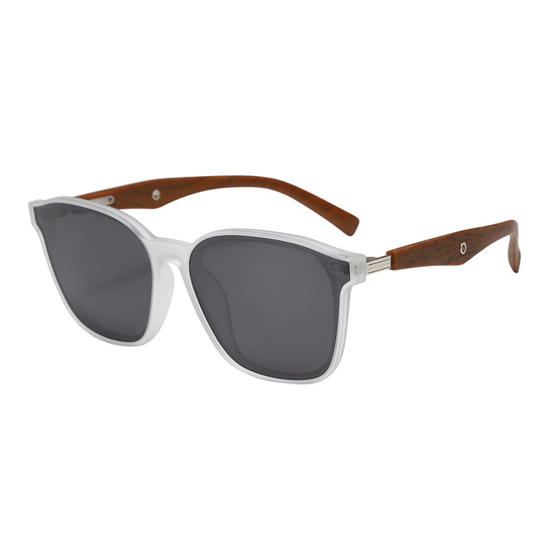 Damen stilvolle oversized Sonnenbrille mit hölzernen Akzenten Karnz