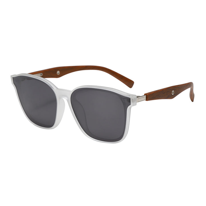 Damen stilvolle oversized Sonnenbrille mit hölzernen Akzenten Karnz