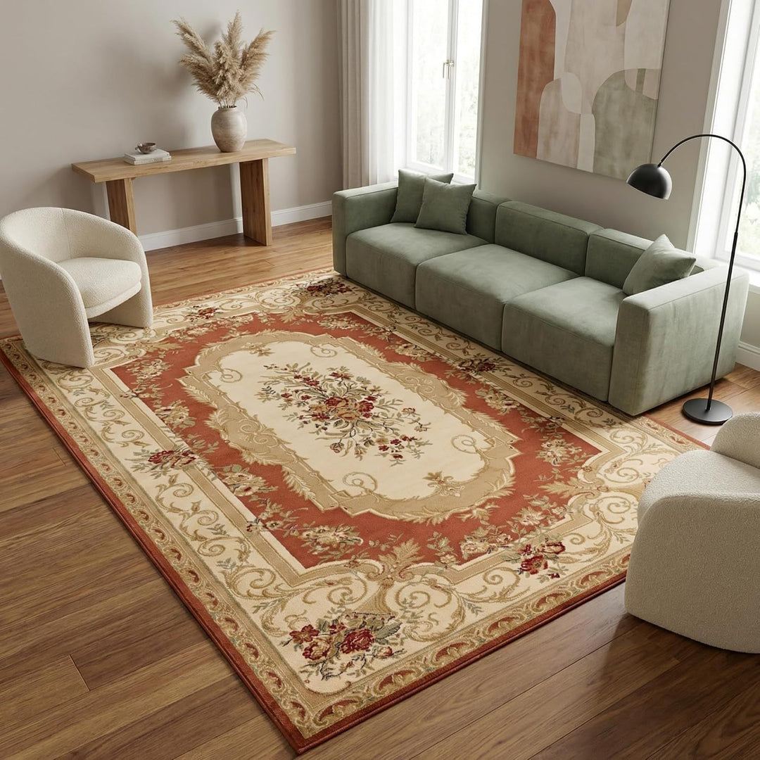 Vintage-inspirierter floraler Teppich