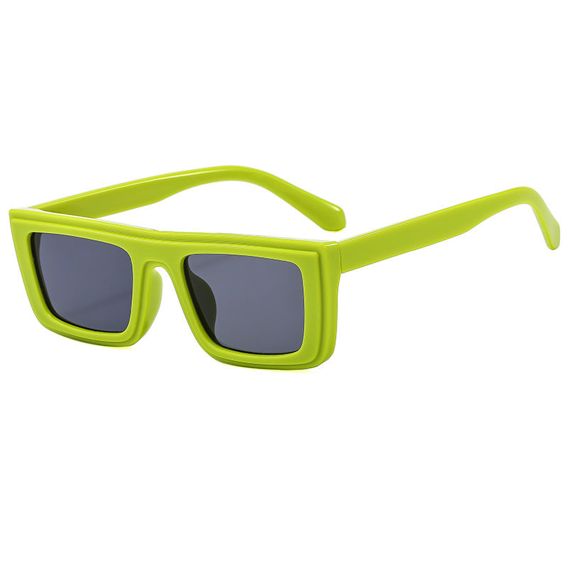 Damen modische quadratische Sonnenbrille mit breitem Rahmen und polarisierten Gläsern Karnz