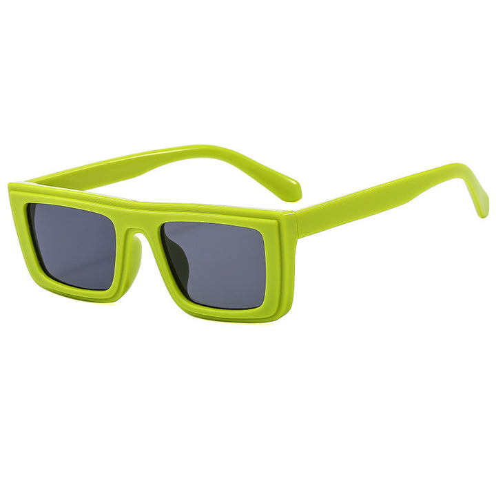 Damen modische quadratische Sonnenbrille mit breitem Rahmen und polarisierten Gläsern Karnz