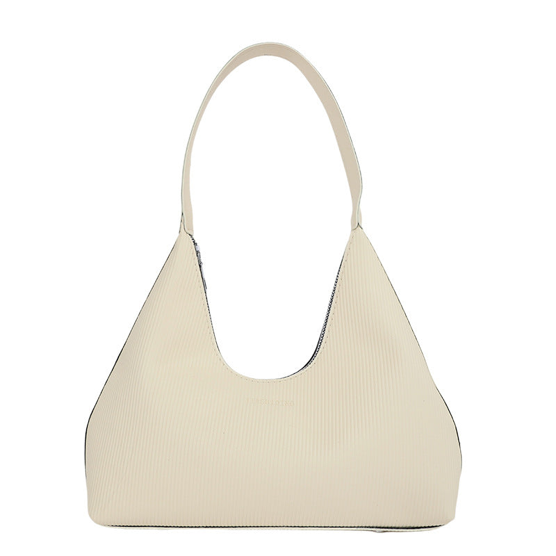 WoTexturiertes geripptes Hobo-Handtasche Karnz
