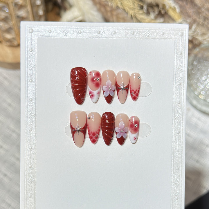 Wiederverwendbares Press-On Nagelset Karnz