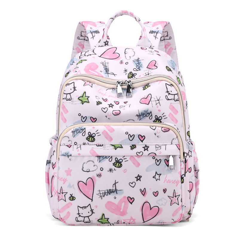 Verspielter Grafikdruck Rucksack Karnz