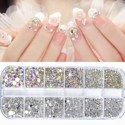 Dekoratives Nagelkunst Strass Kit